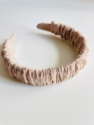 scrunchie haarreifen hellbeige baumwolle